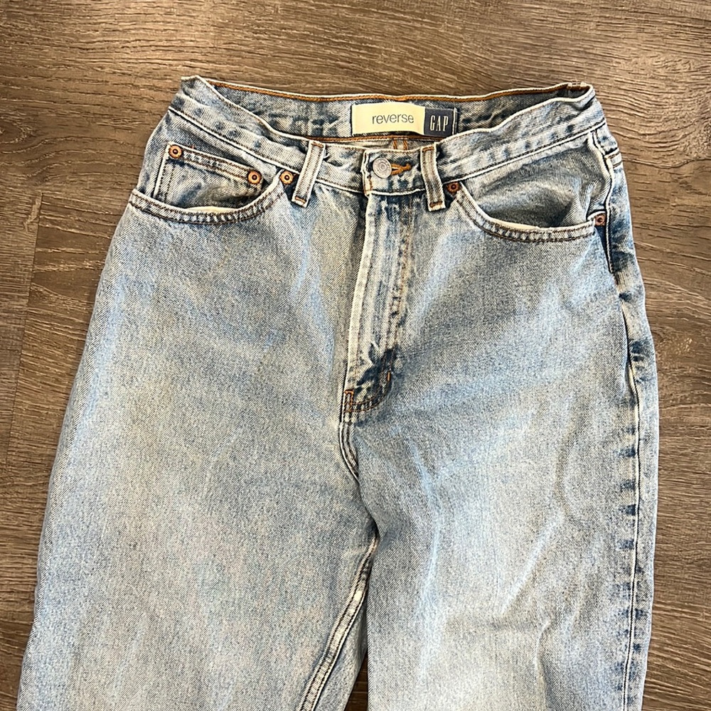 1990 GAP Reverse High Waist Blue Jeans
